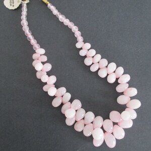 Rose Quartz Necklace New Old Stock